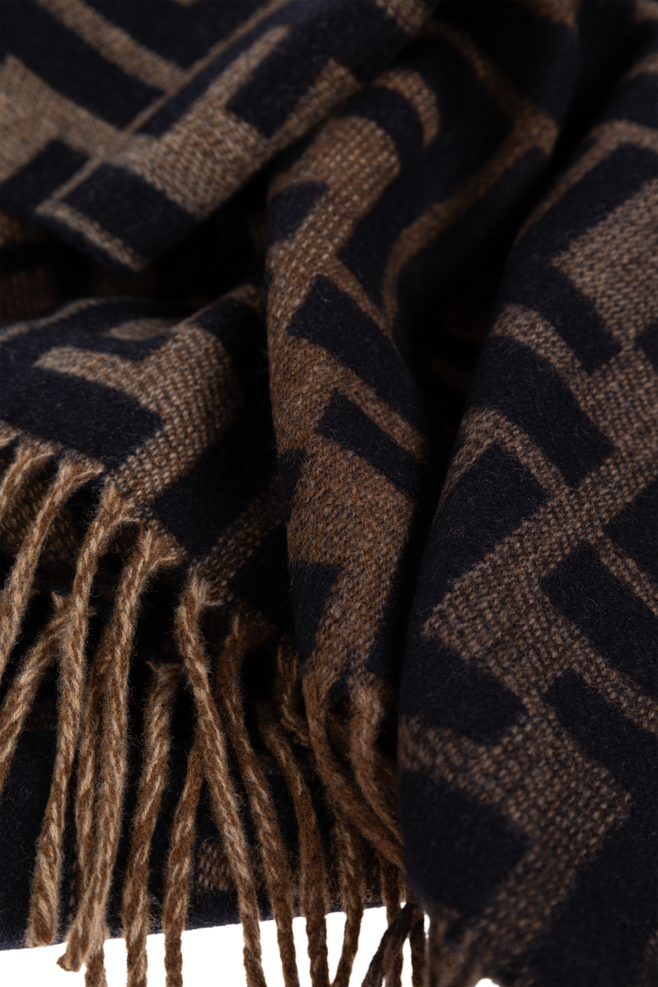 Brown Wool Scarf Fendi - Vitkac GB
